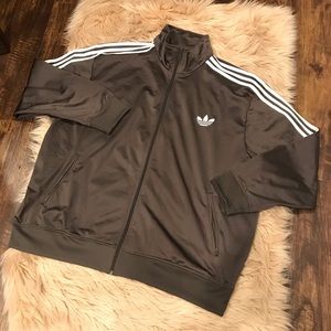 Adidas dark gray full zip jacket